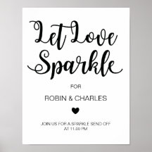 Laisser l'amour scintiller | Calligraphie moderne