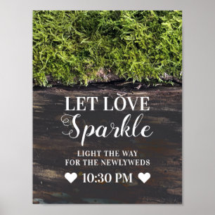 Poster Laisser l'amour scintiller Mariage campagnard rust