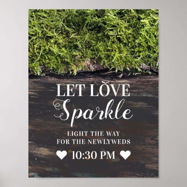 Poster Laisser l'amour scintiller Mariage campagnard rust (Devant)