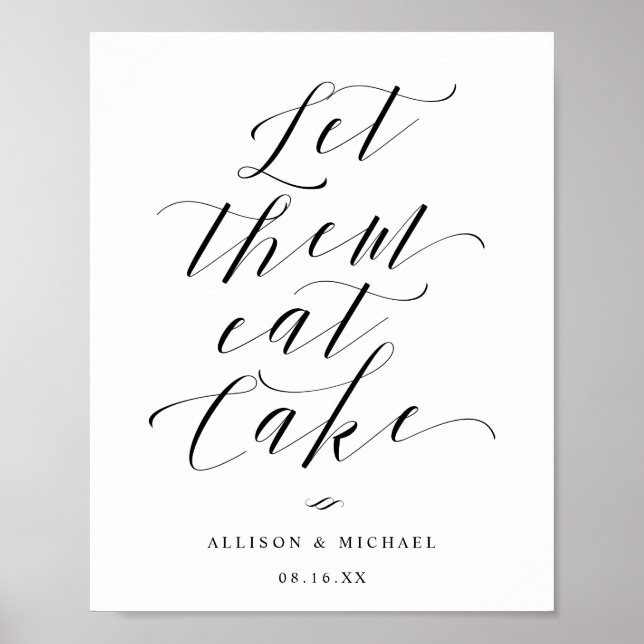 Poster Laisser-Les Manger Cake Script Réception Panneau (Devant)