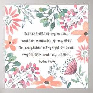 Poster Laisser les mots de ma bouche - Ps 19:14