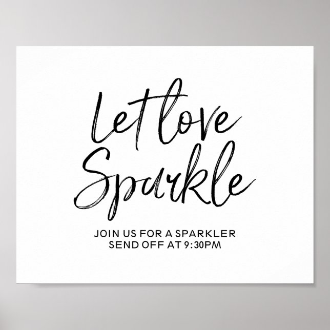 Poster Laisser Love Sparkle 8x10 Signer (Devant)