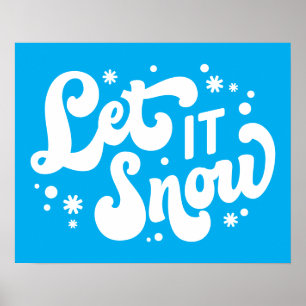 Poster Laisser neiger hiver design