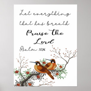 Poster Laisser Tout Qui A Psaume Respiratoire 150:6 Poste