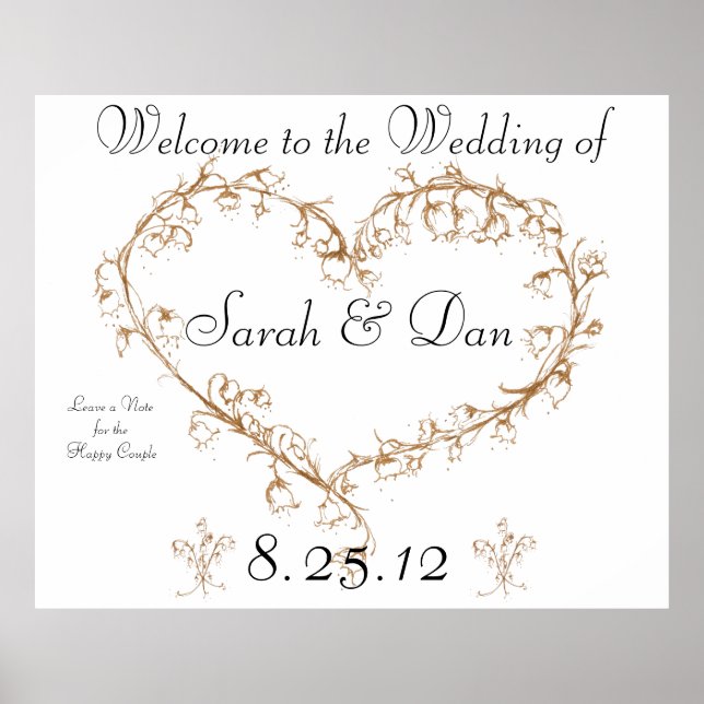 Poster laisser un mariage de note (Devant)
