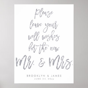 Poster Laisser votre bien désiré Mariage Signer Parties s