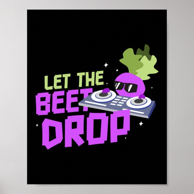 Poster Laissez La Beet Drop Pun Vegan Gardening (Devant)