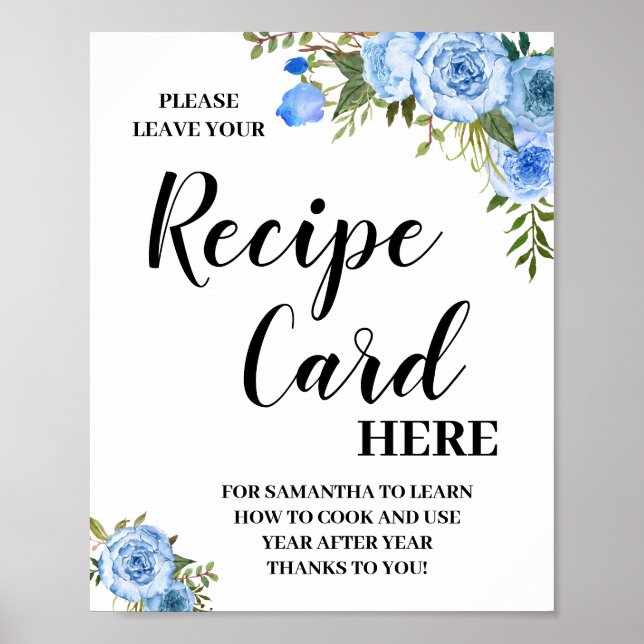 Poster Laissez la carte de recette ici Fête des mariées F (Devant)