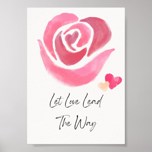 Poster Laissez L'Amour Mener La Voie - Inspirationnel (Devant)