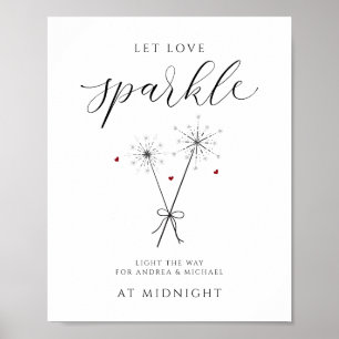 Poster Laissez l'amour scintiller - Panneau de départ aux