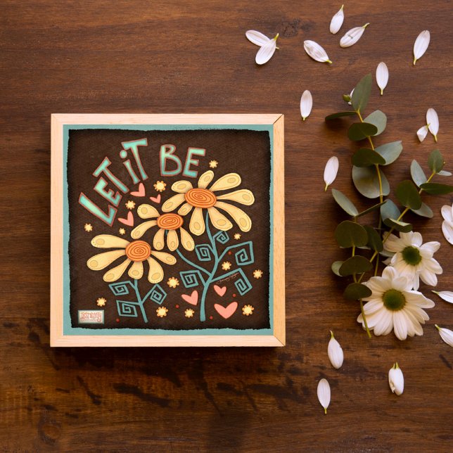 Poster Laissez-le être mignon Floral Inspirant Inspirivit (Créateur téléchargé)