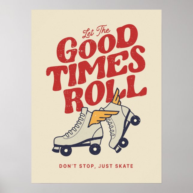 Poster LAISSEZ LES BONS TEMPS ROULER 80s RETRO ROLLER SKA (Devant)
