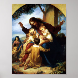 Poster Laissez Les Enfants Venir À Moi Par Carl Vogelstei