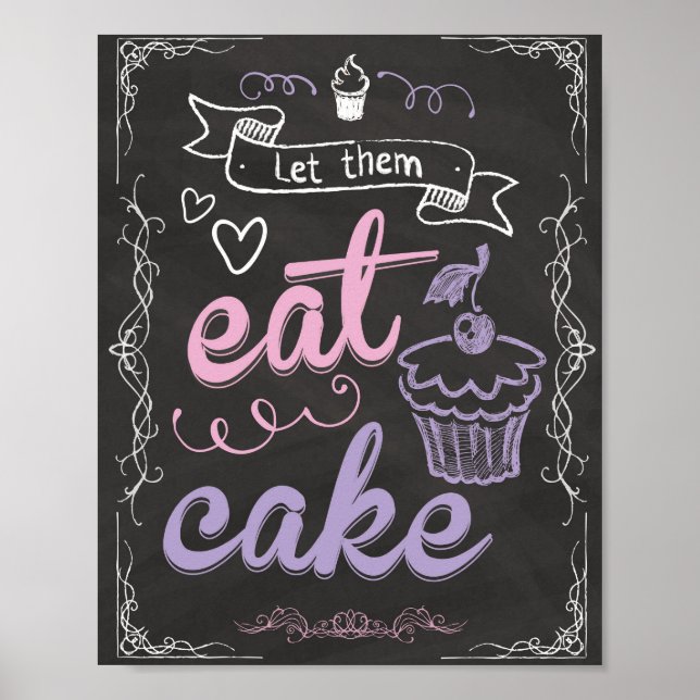 Poster Laissez-les manger de l'affiche de gâteau pour la  (Devant)