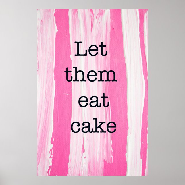 Poster Laissez-les manger du gâteau (Devant)