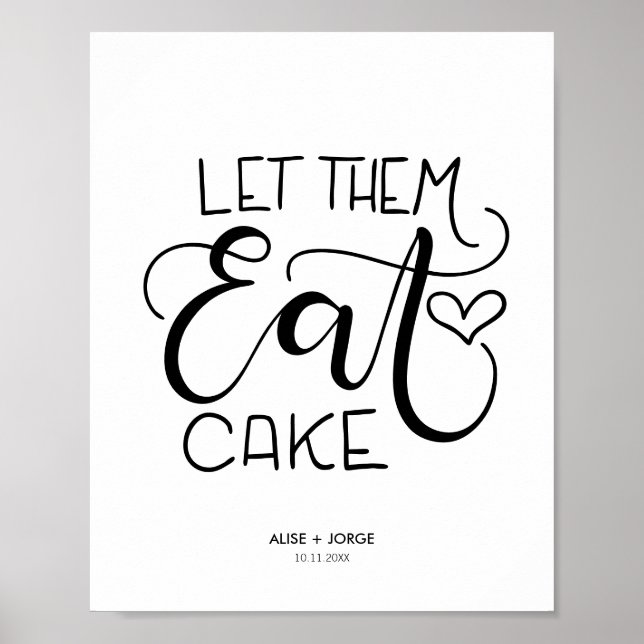 Poster Laissez-les manger du gâteau - en lettres - Person (Devant)
