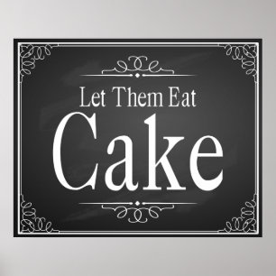 Poster "Laissez-les manger du gâteau" signe Mariage impri