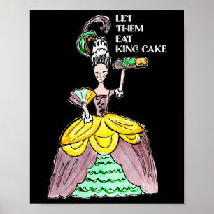 Poster Laissez-Les Manger Le Gâteau Du Roi Mardi Gras Ali