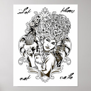 Poster Laissez-les manger le gâteau - illustration