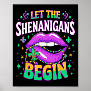 Poster Laissez Les Shenanigans Commencer Mardi Gras Embra
