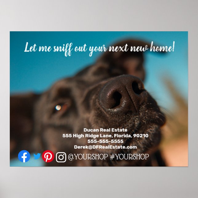 Poster Laissez-moi renifler la carte postale de marketing (Devant)