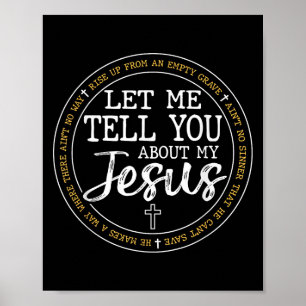 Poster Laissez-Moi Vous Parler De Mon Jésus Dieu Foi Reli