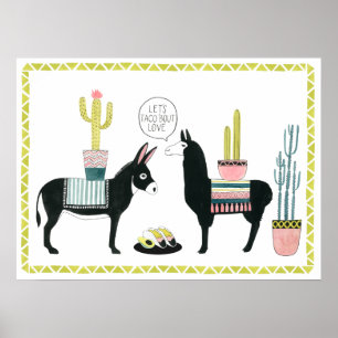 Poster Laissez-nous taco au sujet de l'amour