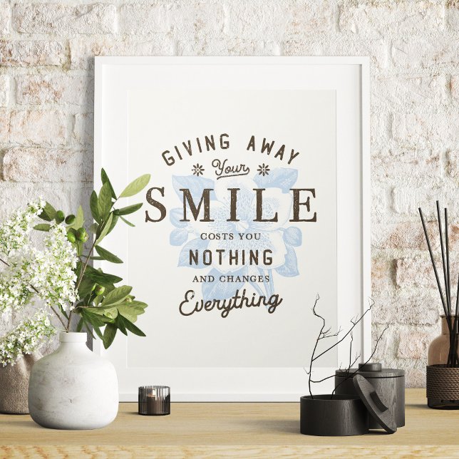 Poster Laissez tomber votre sourire Vintage (Créateur téléchargé)