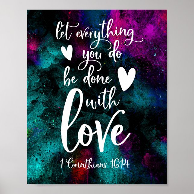 Poster Laissez tout ce que vous faites avec amour (Devant)