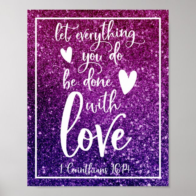 Poster Laissez tout ce que vous faites avec amour (Devant)