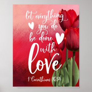Poster Laissez tout ce que vous faites avec amour