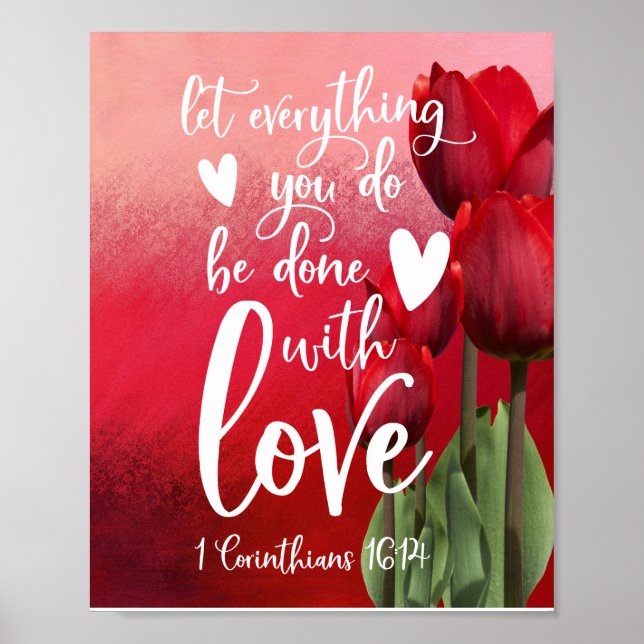 Poster Laissez tout ce que vous faites avec amour (Devant)