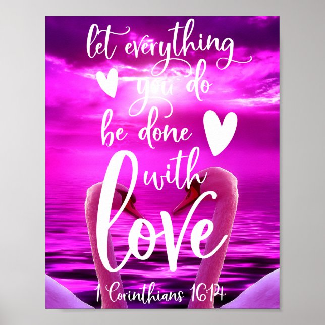 Poster Laissez tout ce que vous faites avec amour (Devant)
