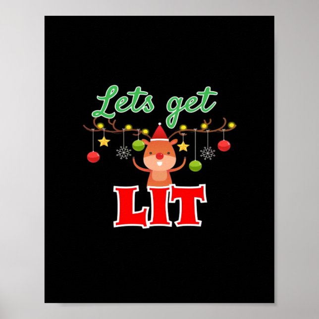 Poster Laissons les rennes de Noël s'amuser (Devant)