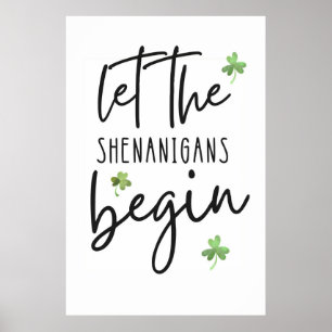 Poster Laissons Les Shenanigans Commencer L'Affiche