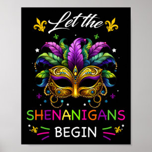 Poster Laissons les Shenanigans commencer Mardi Gras Part