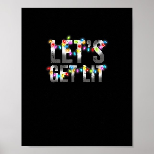 Poster Laissons-nous s'éclairer, boire Noël, lumière de N (Devant)