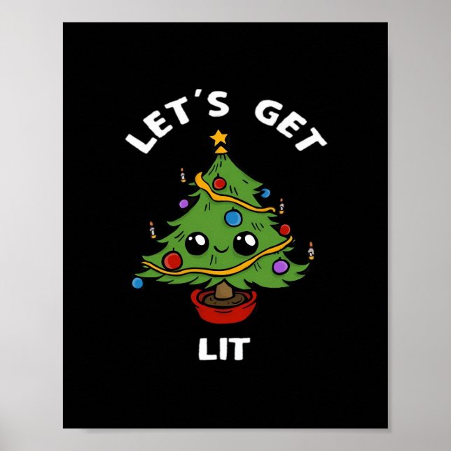Poster Laissons-nous tomber - Sympa Funny Christmas Tree  (Devant)
