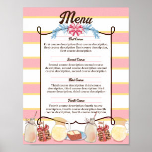 Poster Lait biscuits cuire vente de Noël menu personnalis