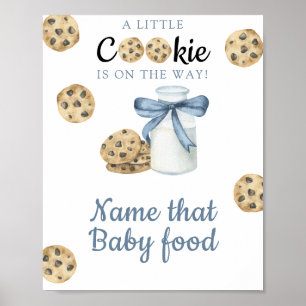 Poster Lait et biscuits Baby shower Nom de l'aliment pour