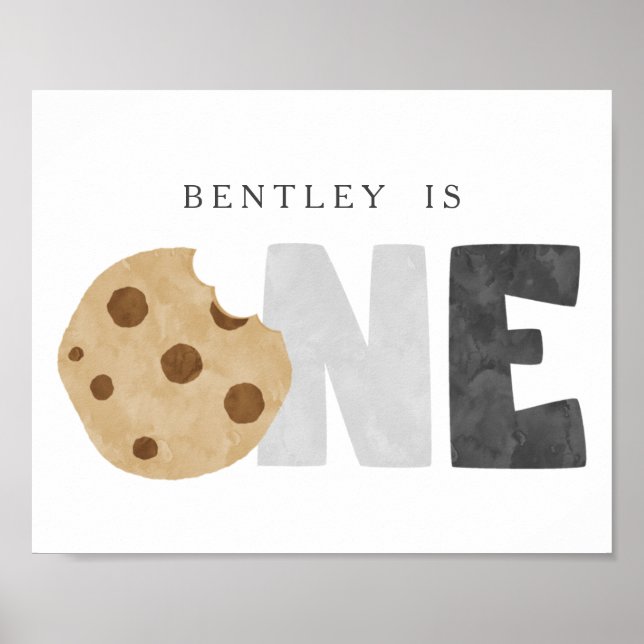 Poster Lait et biscuits Premier anniversaire (Devant)