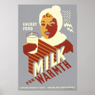 Poster Lait pour la chaleur
