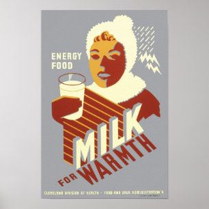 Poster Lait pour la chaleur
