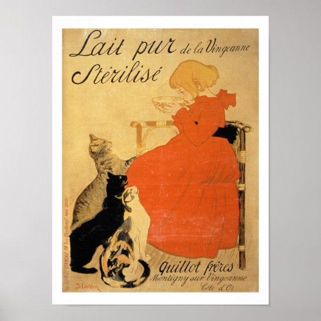 Poster 'Lait stérilisé pur de La Vingeanne', 1894 (co (Devant)