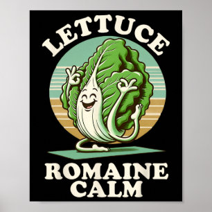 Poster Laitue Romaine Calme Pleine Conscience Végétalien 