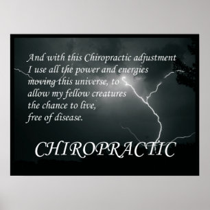 Poster L'ajustement de chiropractie cite des énonciations