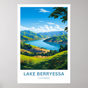 Poster Lake Berryessa California Travel Print