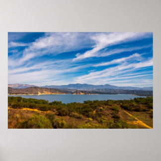Poster Lake Cachuma Panorama Santa Ynez Mountain Photo