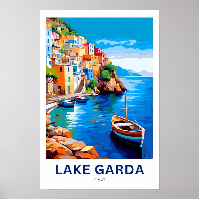 Poster Lake Garda Italie Imprimer Voyage (Devant)