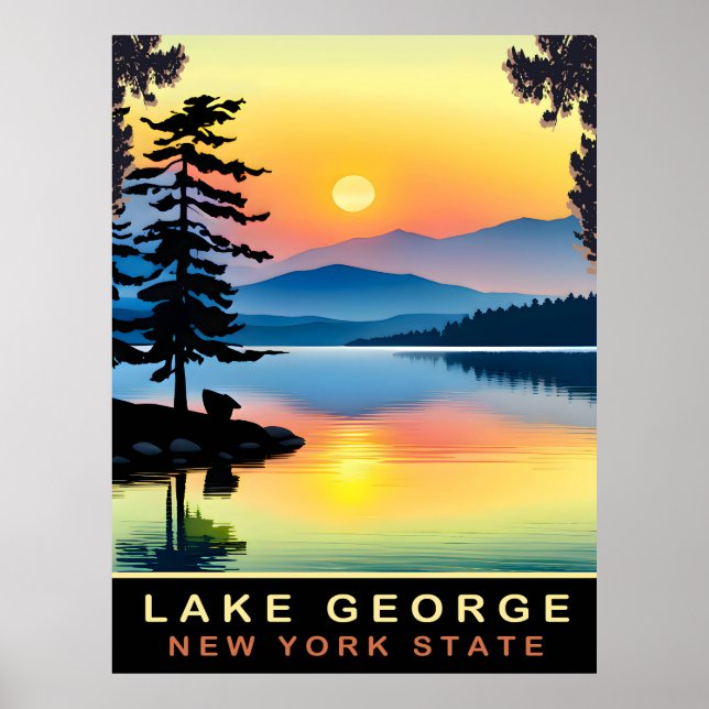 Poster Lake George, État de New York, Voyage (Devant)